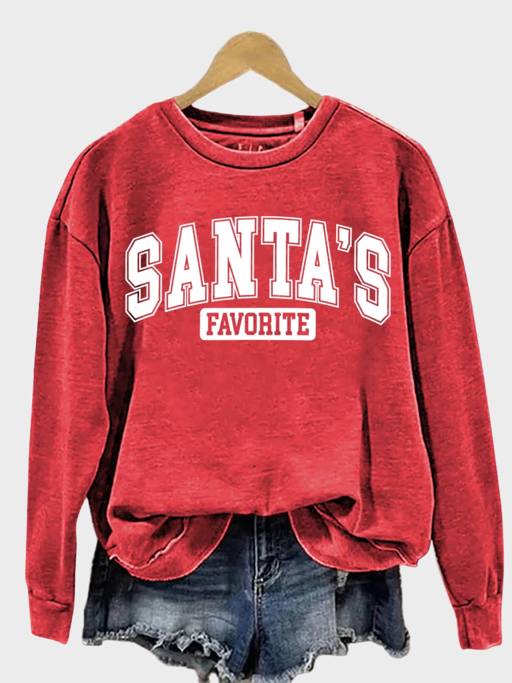 Shana | Γυναικείο Casual Βαμβακερό Φούτερ με Χριστουγεννιάτικο Μοτίβο και Art Print