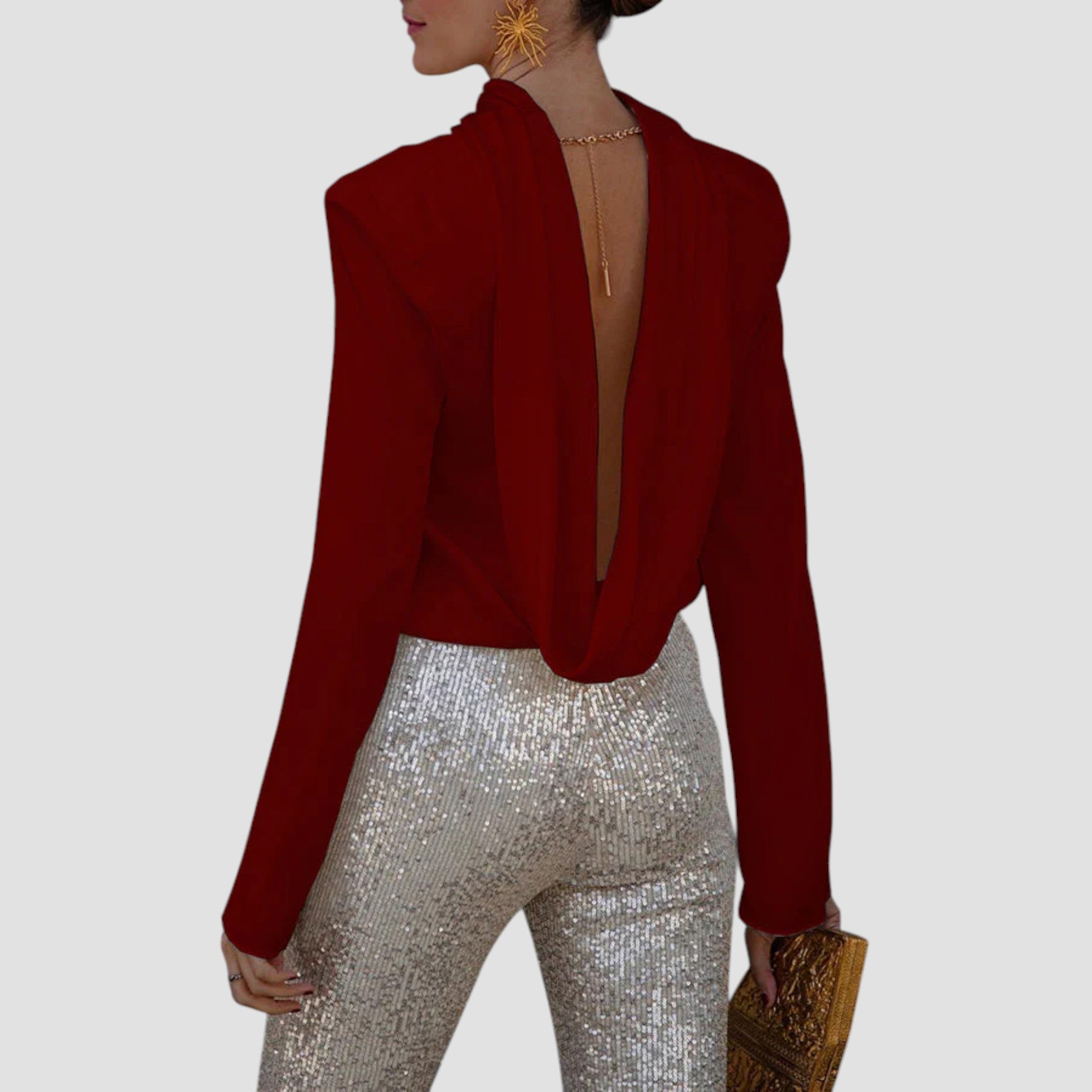 Elea Μπλούζα – Σατέν & Αλυσίδα Elegant