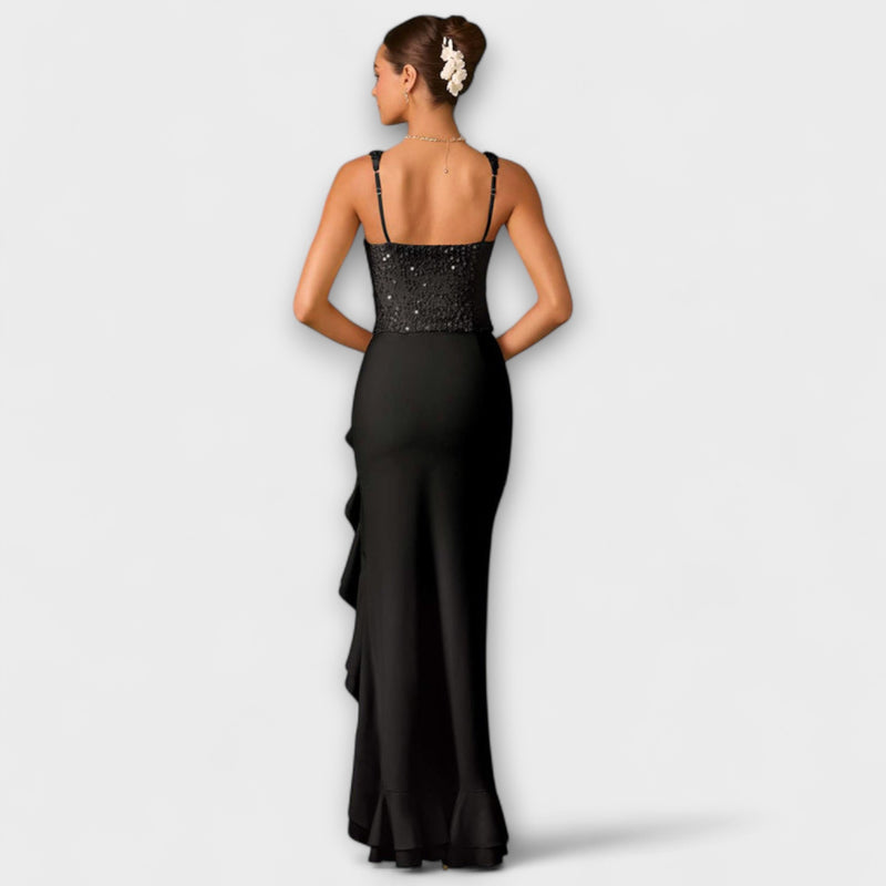 Bella - Σατέν φόρεμα με κορσέ