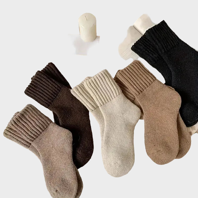Sally | Mid Calf Cotton Winter Socks