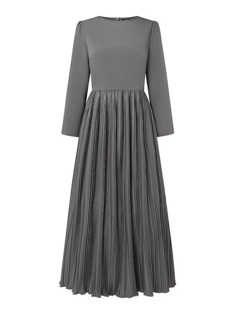 Marvee | Μακρυμάνικο Μάξι Φόρεμα με Πιέτες (Long Sleeve Pleated Maxi Dress)