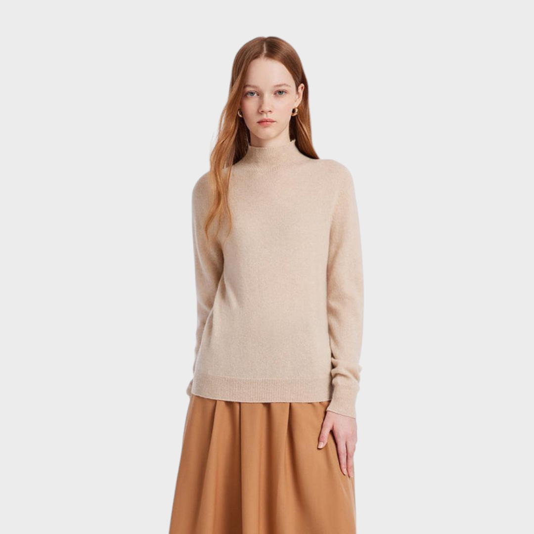 Divine | Γυναικείο Πουλόβερ Cashmere με Ψηλό Λαιμό