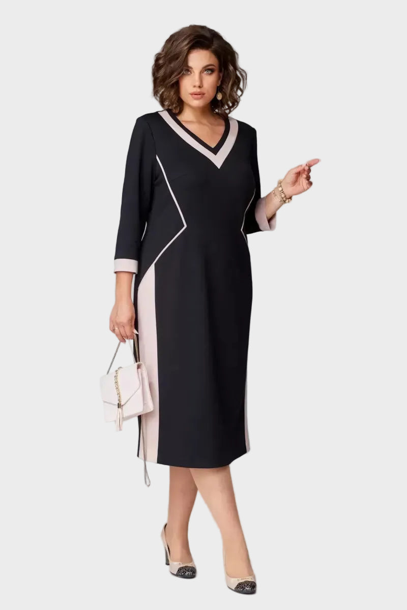 Alexa™ | Κομψό Φόρεμα με V-λαιμόκοψη