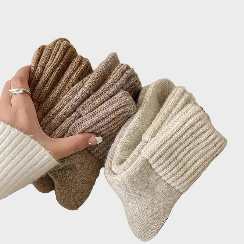 Sally | Mid Calf Cotton Winter Socks