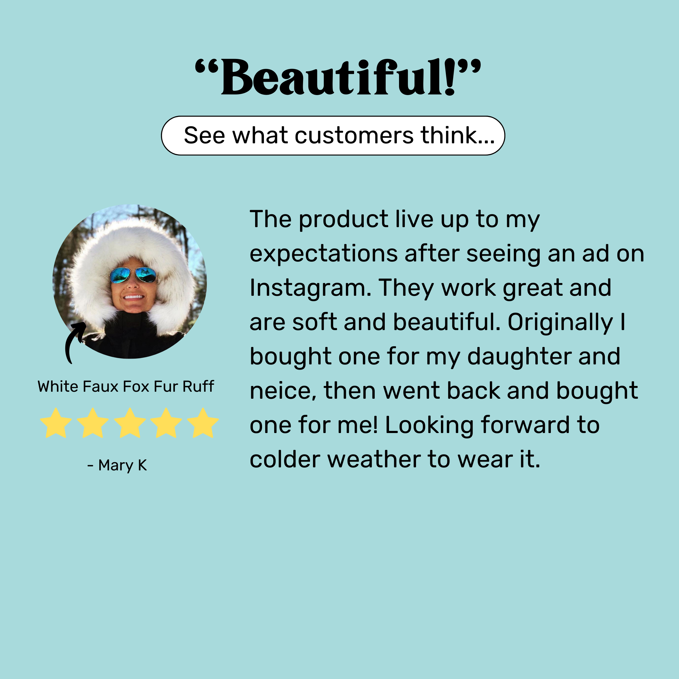 April | Προστατευτικό Λαιμού από Τεχνητή Γούνα Αρκτικής Αλεπούς - Λευκό