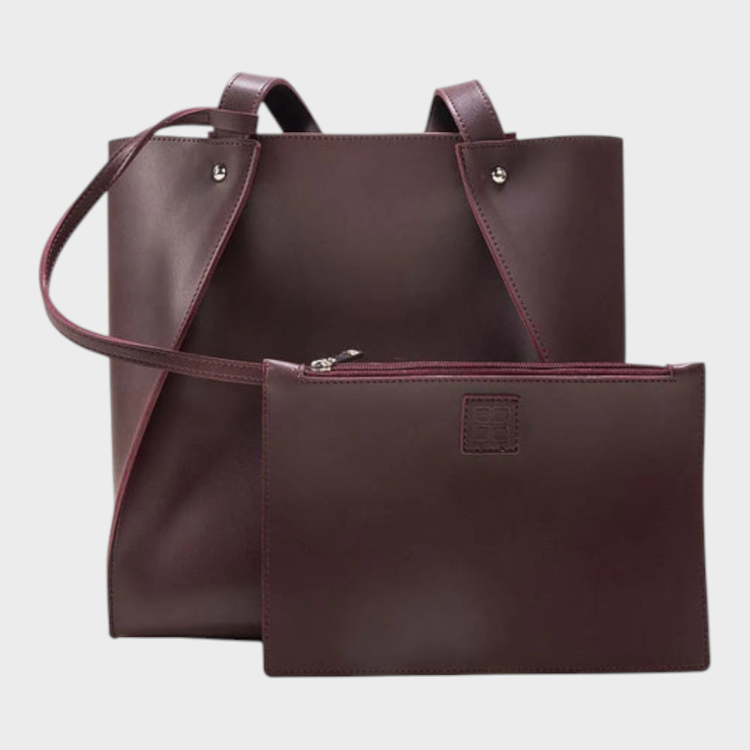 Cheska | Καφέ Τσάντα Tote IBS-TTB25-008