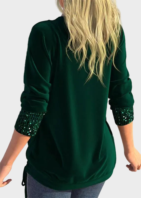 Sequin | Φαρδύ Τοπ με Σούρες και Εφέ Δύο Κομματιών