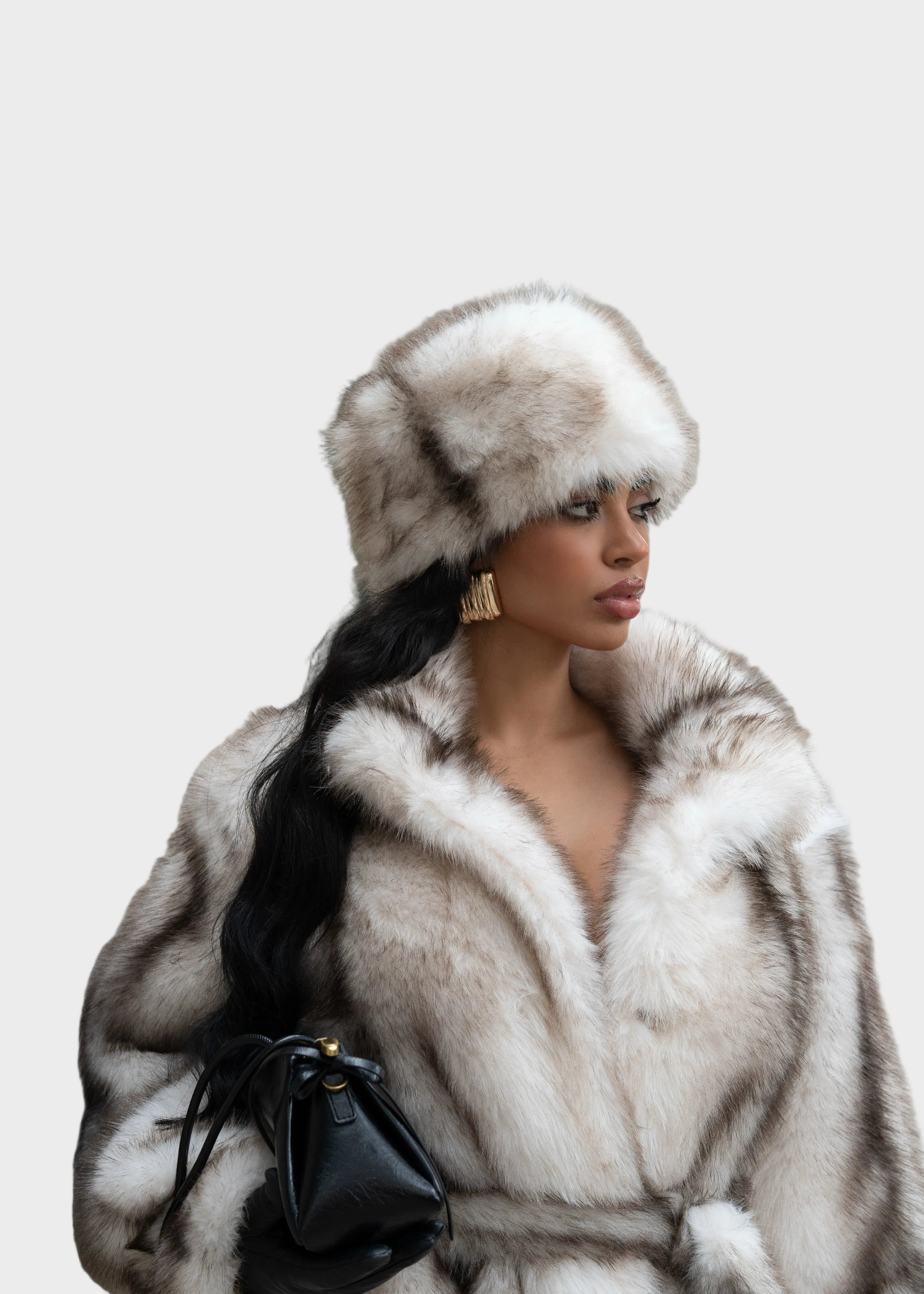 Karma | Χειμερινό Καπέλο από Τεχνητή Γούνα σε Λευκό Χρώμα