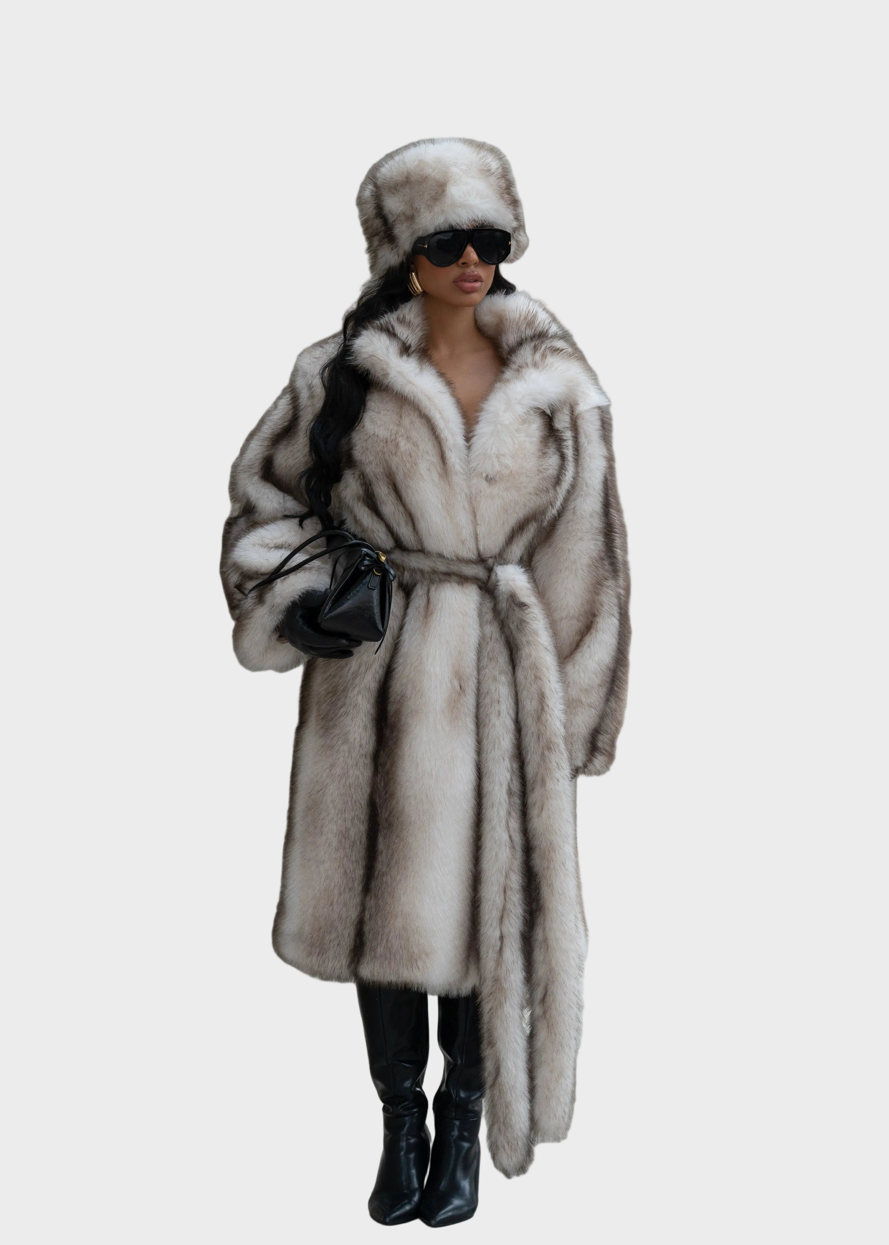 Karma | Χειμερινό Καπέλο από Τεχνητή Γούνα σε Λευκό Χρώμα