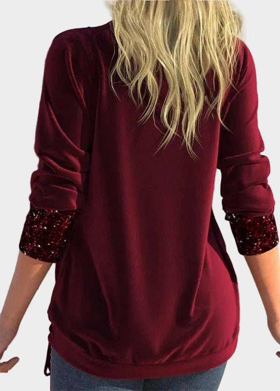 Sequin | Φαρδύ Τοπ με Σούρες και Εφέ Δύο Κομματιών