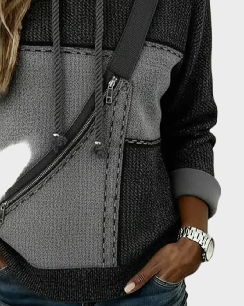 Sansa | Κομψό Hoodie με Χρωματικές Αντιθέσεις (Color Block)