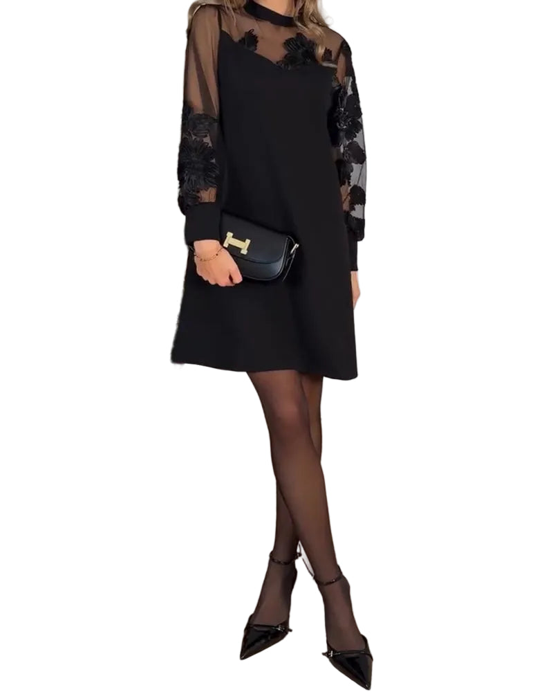 Riley | A-Line Φόρεμα με Λεπτομέρεια Mesh (Mesh-Detail A-Line Dress)