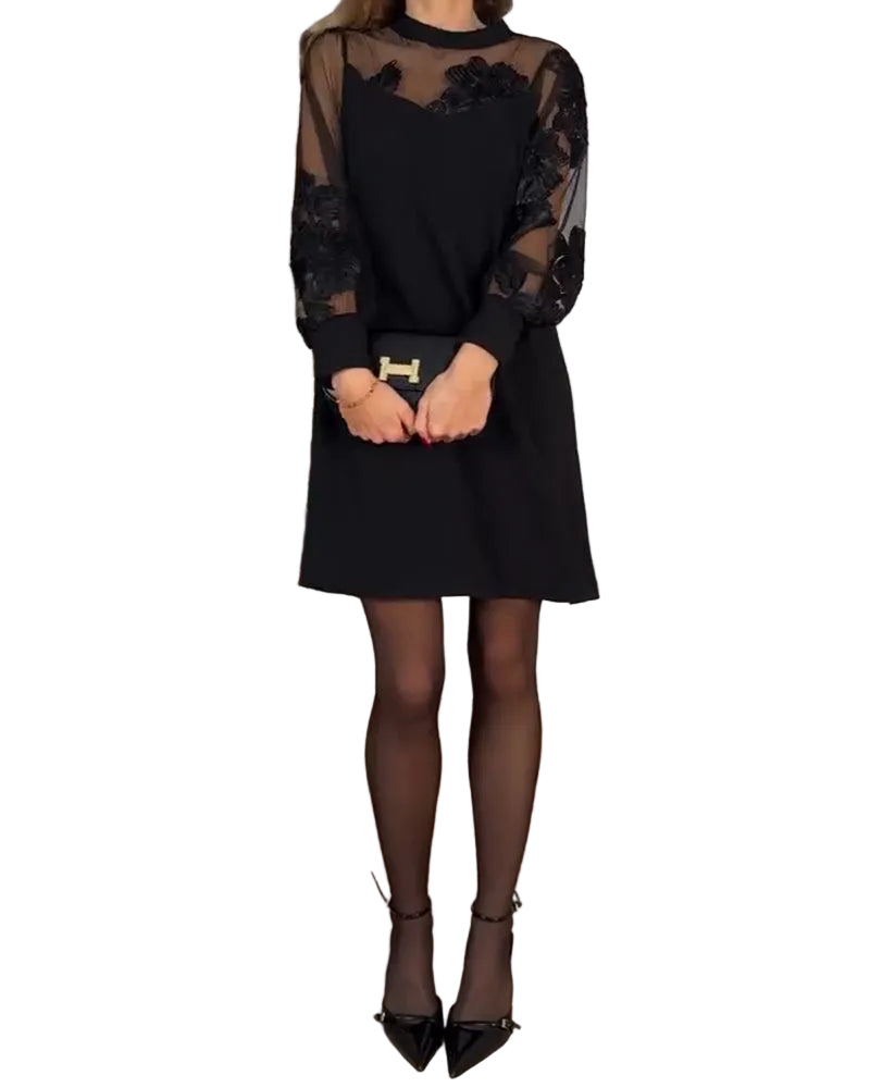 Riley | A-Line Φόρεμα με Λεπτομέρεια Mesh (Mesh-Detail A-Line Dress)