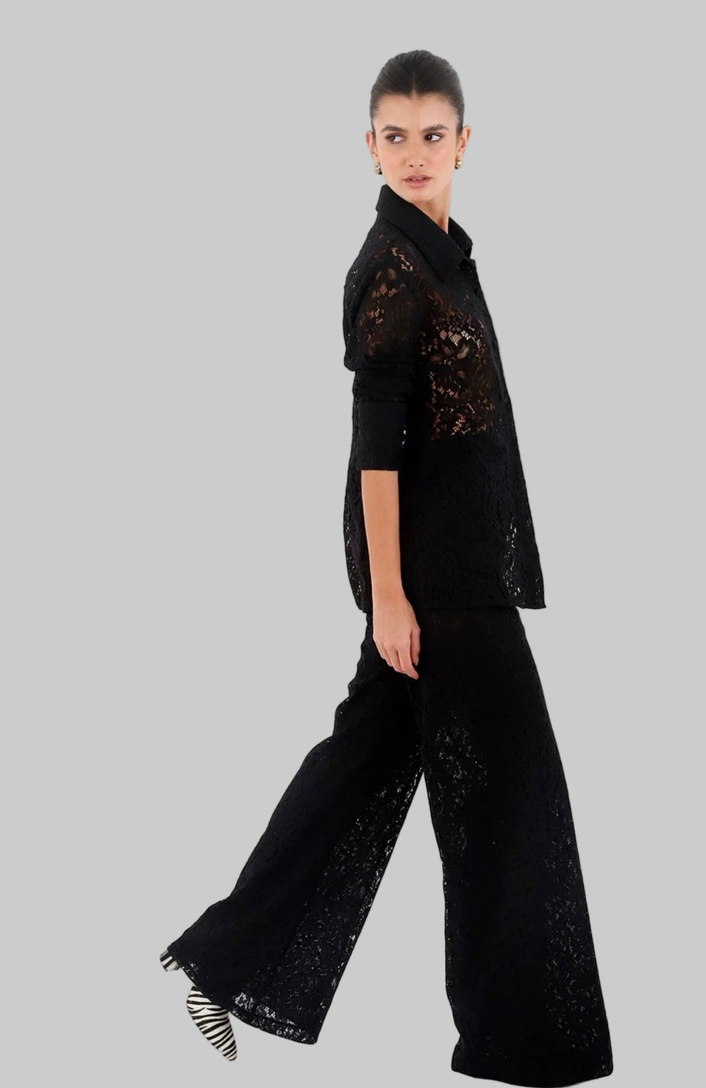 Σετ Δαντέλα Πουκάμισο και Παντελόνι