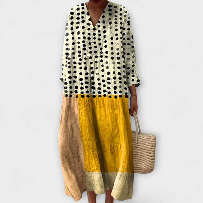 Frida — Κλασικό Αέρινο Φόρεμα από Μείγμα Βαμβακιού