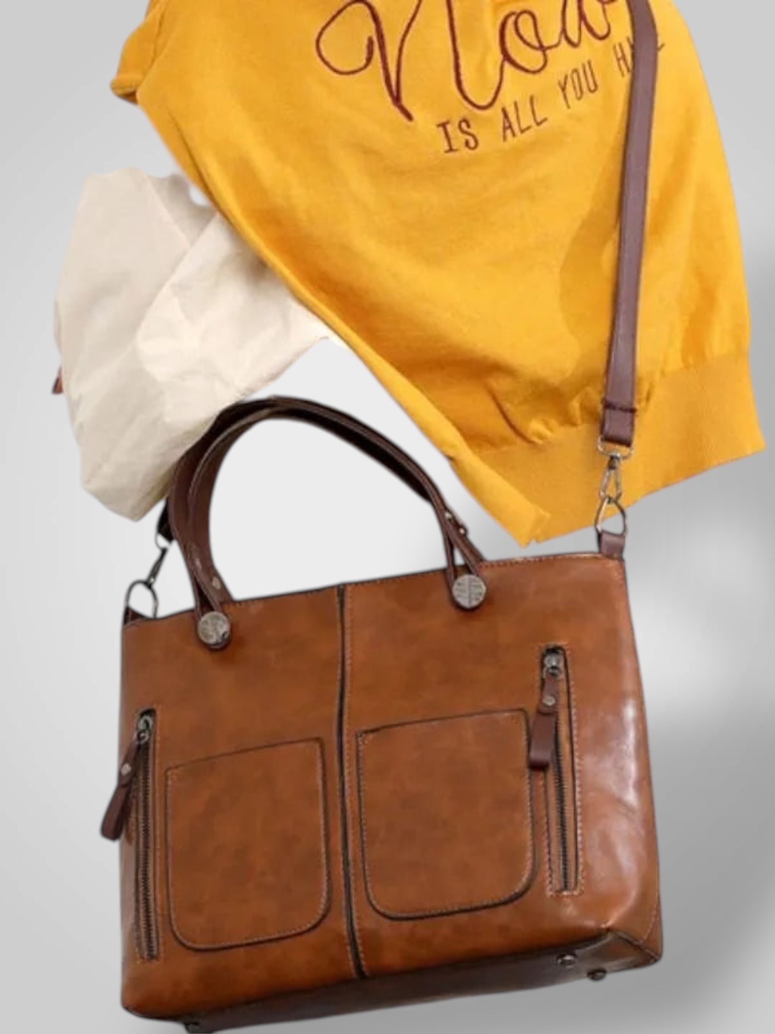 Άρια | Δερμάτινη Τσάντα Ώμου