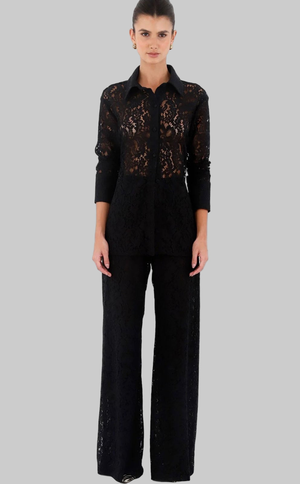 Σετ Δαντέλα Πουκάμισο και Παντελόνι