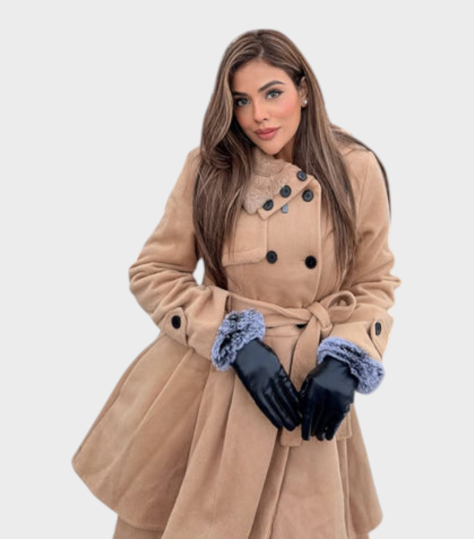 Terra | Παλτό Διπλής Όψης με Γούνα