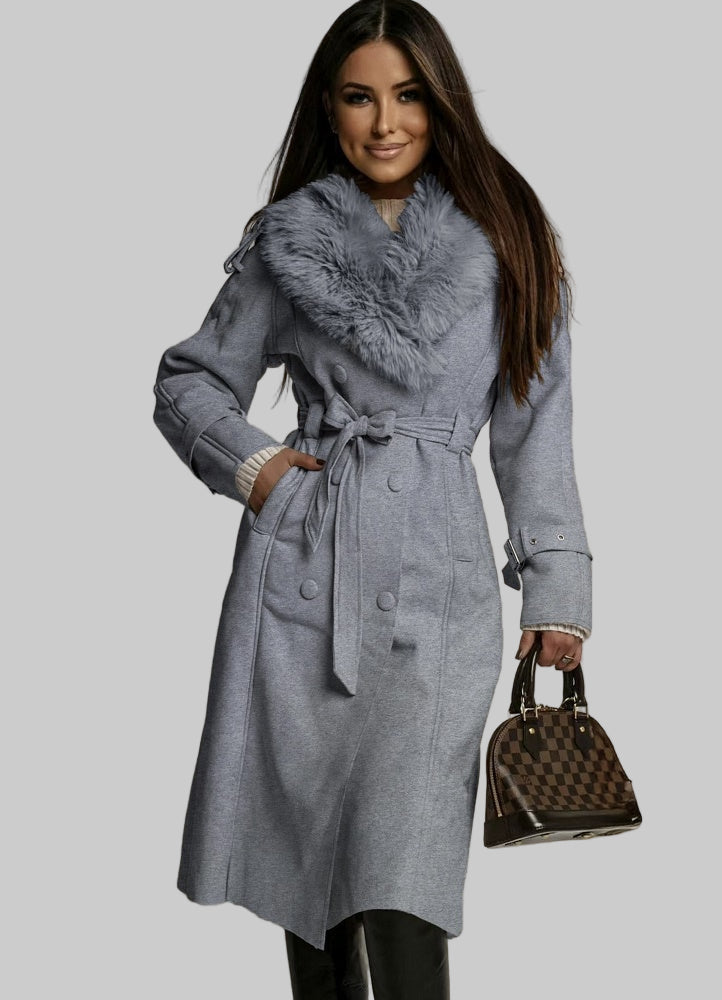 Παλτό Με Γούνα Στον Γιακά