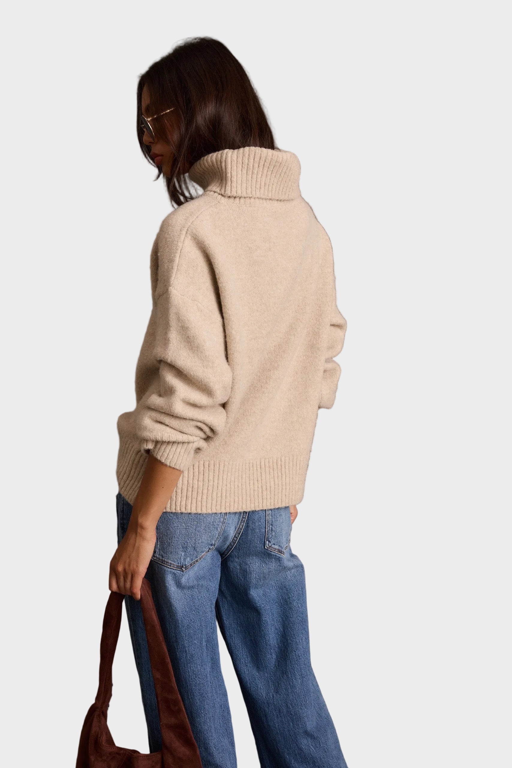 Alyssa | Πλεκτό Ζιβάγκο Oversized σε Απόχρωση Cedar Oatmeal