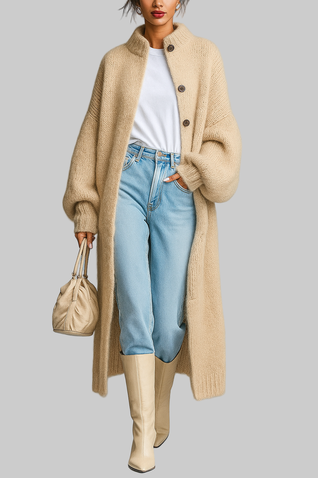 Aveline™ | Ζεστή Πλεκτή Μακριά Ζακέτα