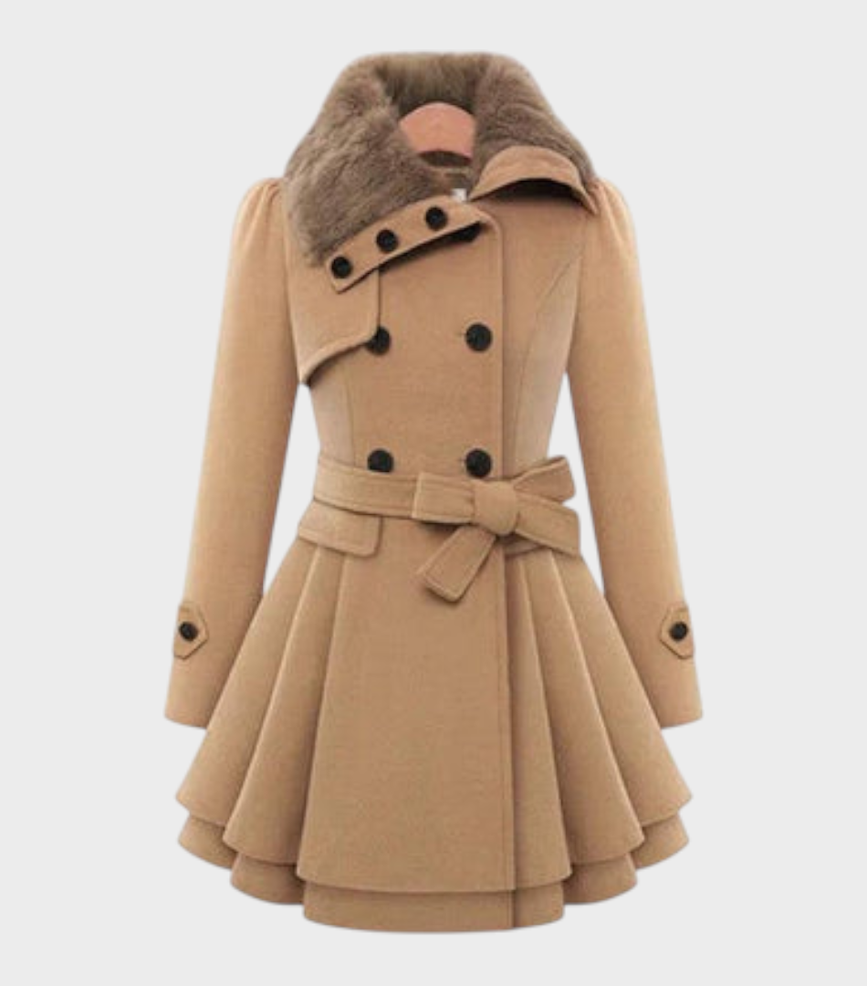 Terra | Παλτό Διπλής Όψης με Γούνα