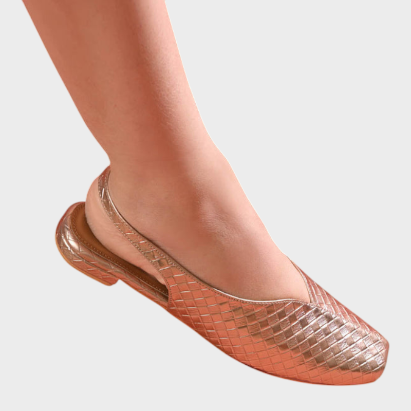 Amanda | Σανδάλια με τετράγωνη μύτη και τακούνι block σε ροζ χρυσό