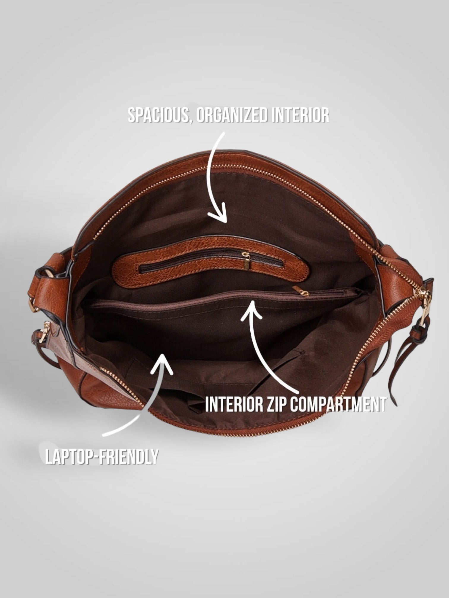 Σουφ | Πολυτελή Δέρμα Anti-Theft Hobo Τσάντα