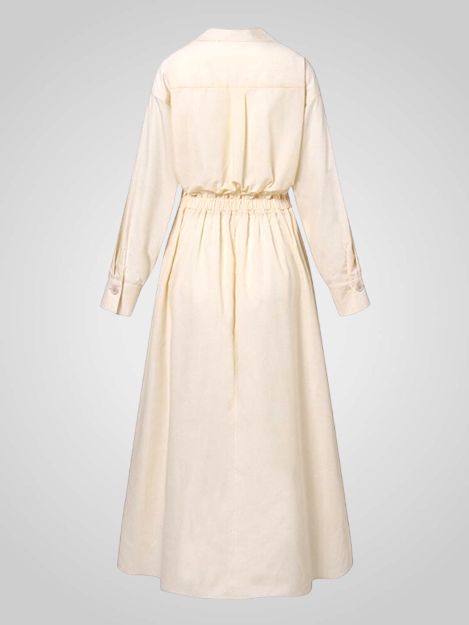 Έλλα | Γυναικεία Μάξι Φόρεμα με Pockets, Buttons, Μακρυμάνικοs