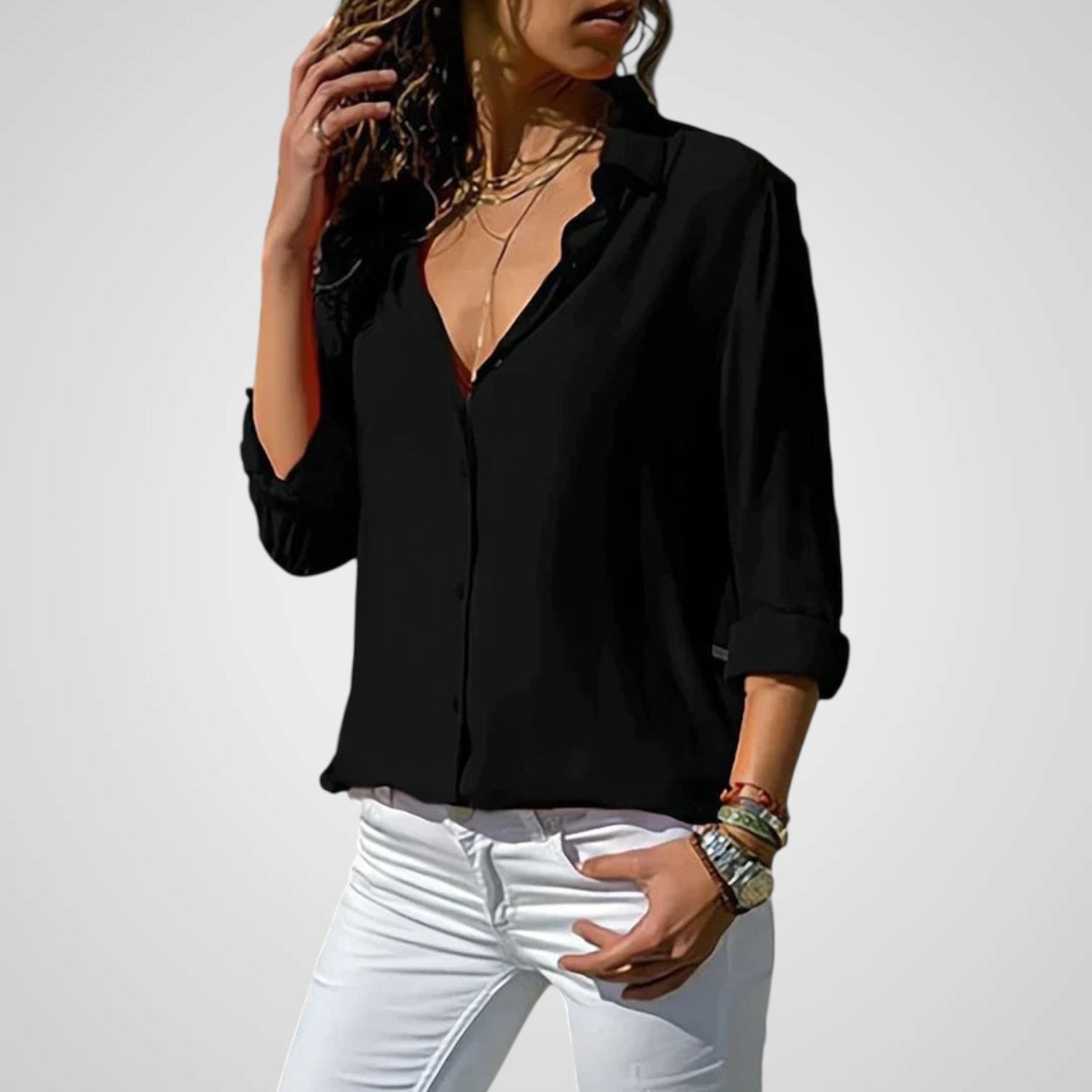 Φέννα | Κομψό Σιφόν Μπλούζα