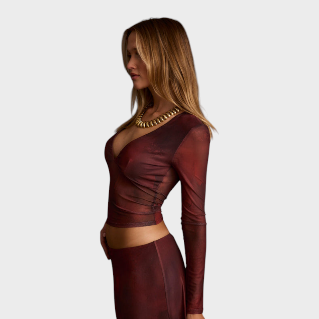 Zaria | Μπλούζα Mulberry Blur Mesh