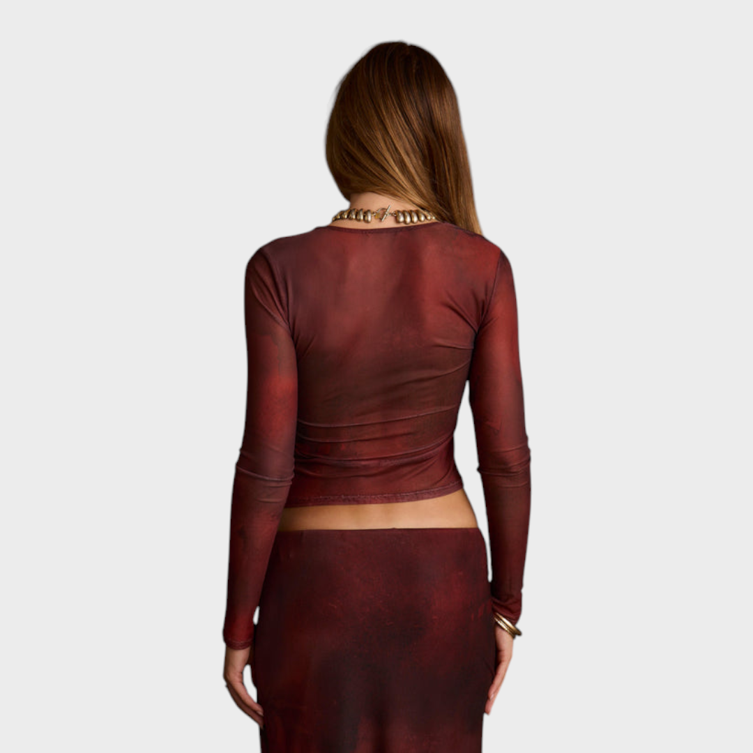 Zaria | Μπλούζα Mulberry Blur Mesh