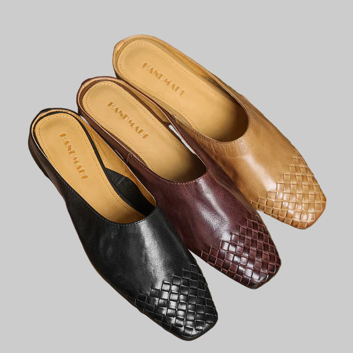 Μουλάρια Nuvella Δερμάτινα Τετράγωνα