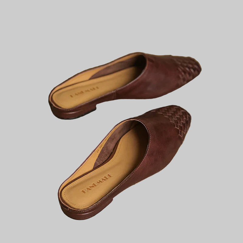 Μουλάρια Nuvella Δερμάτινα Τετράγωνα