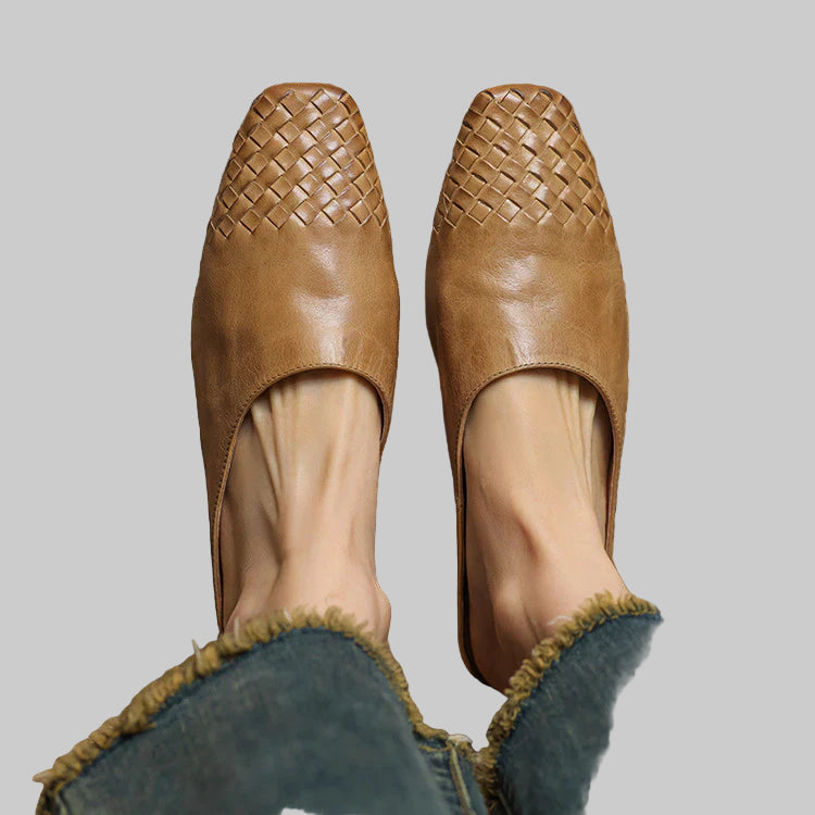 Μουλάρια Nuvella Δερμάτινα Τετράγωνα