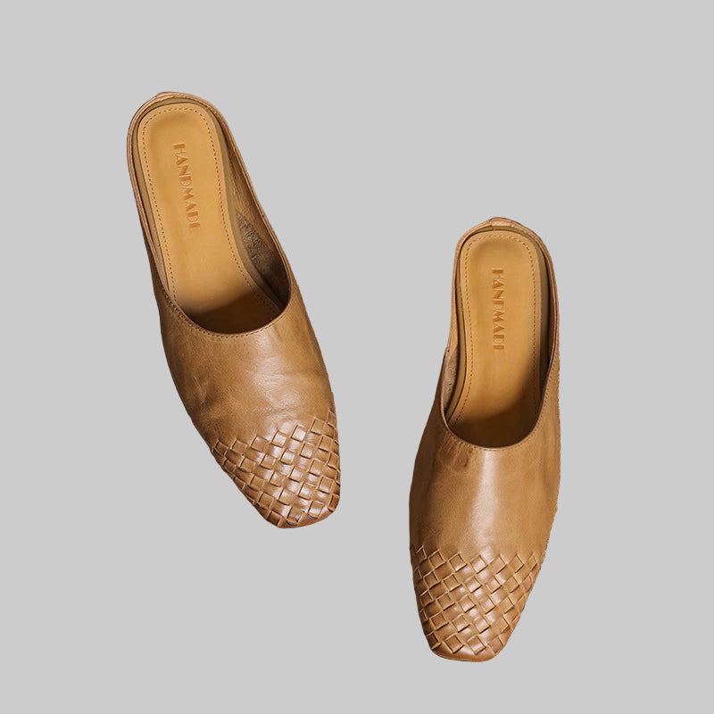 Μουλάρια Nuvella Δερμάτινα Τετράγωνα