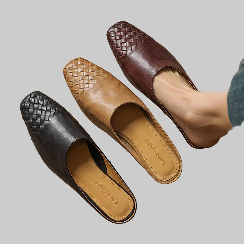 Μουλάρια Nuvella Δερμάτινα Τετράγωνα