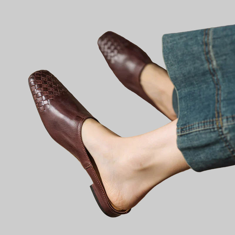 Μουλάρια Nuvella Δερμάτινα Τετράγωνα