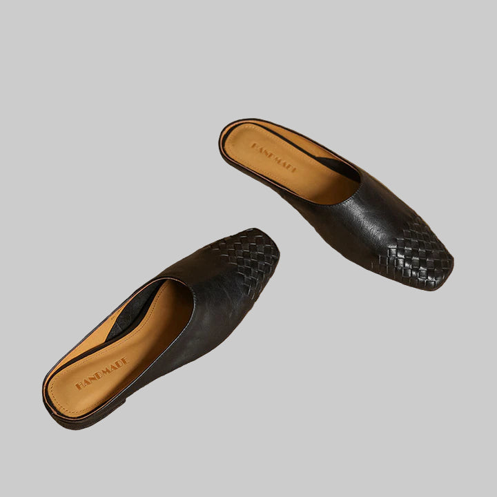 Μουλάρια Nuvella Δερμάτινα Τετράγωνα