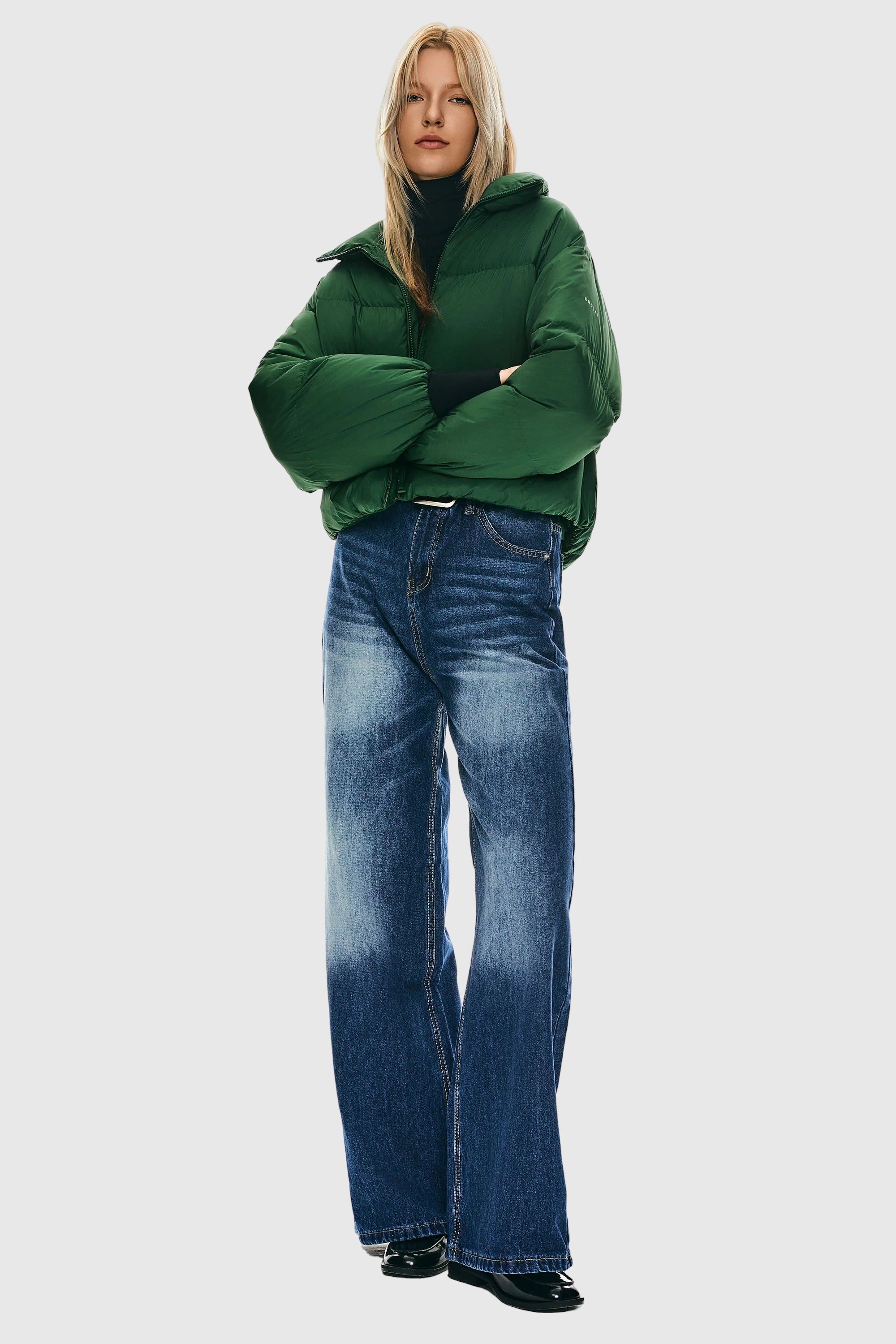 Dela | Κλασικό Κοντό Oversized Πουπουλένιο Παλτό