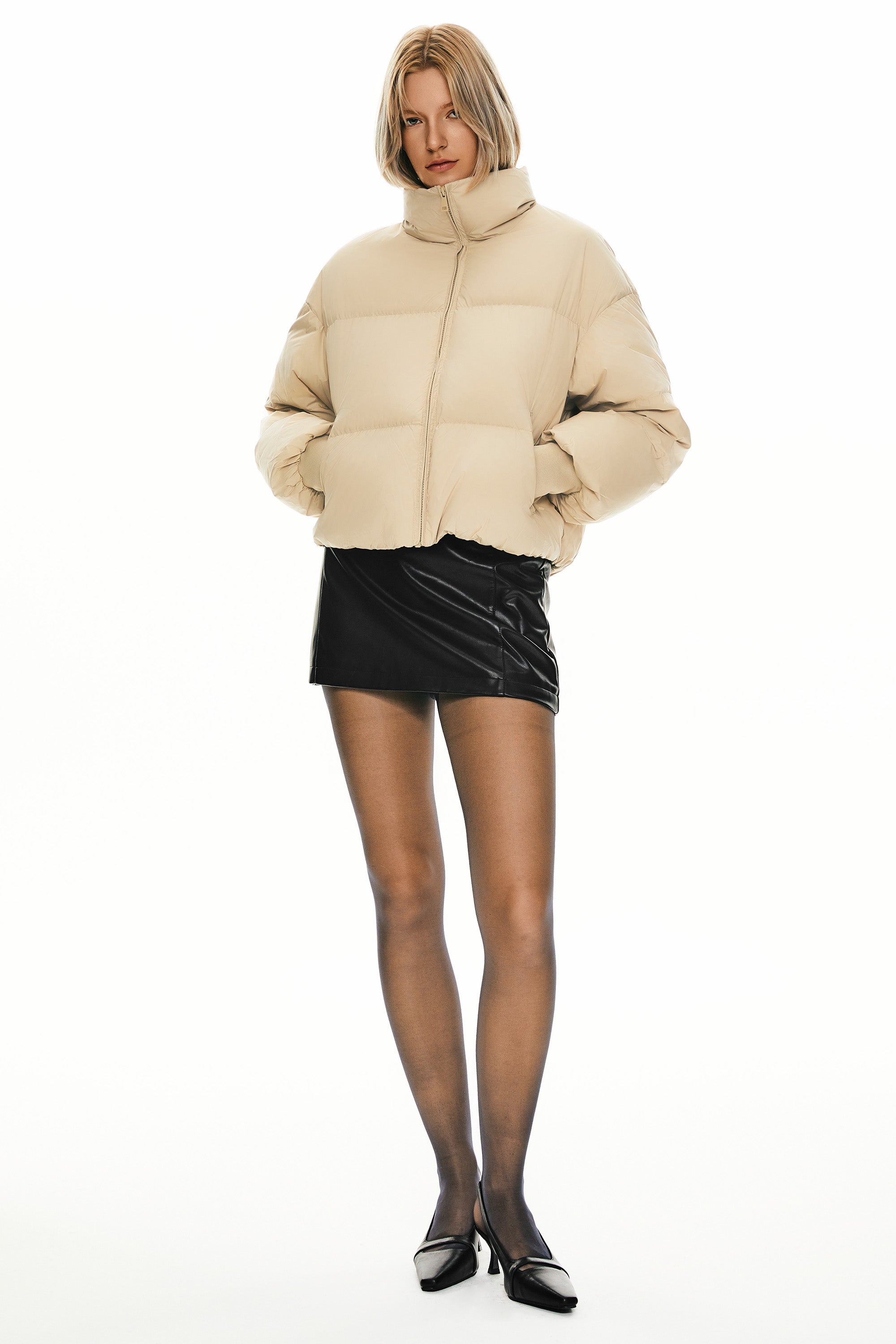 Dela | Κλασικό Κοντό Oversized Πουπουλένιο Παλτό