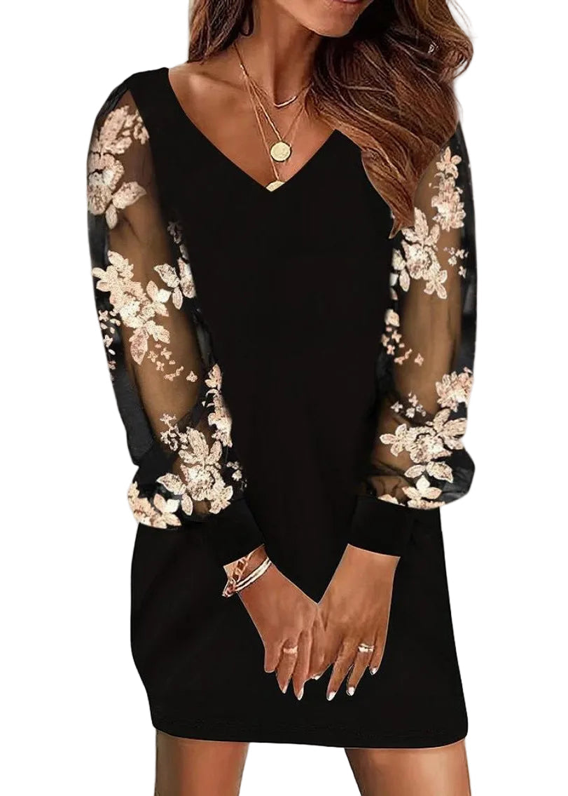Karen - Φόρεμα με Δαντελένια Μανίκια (Lace Sleeved Dress)