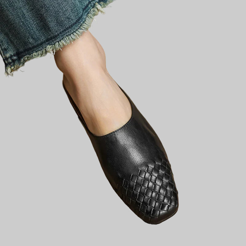 Μουλάρια Nuvella Δερμάτινα Τετράγωνα