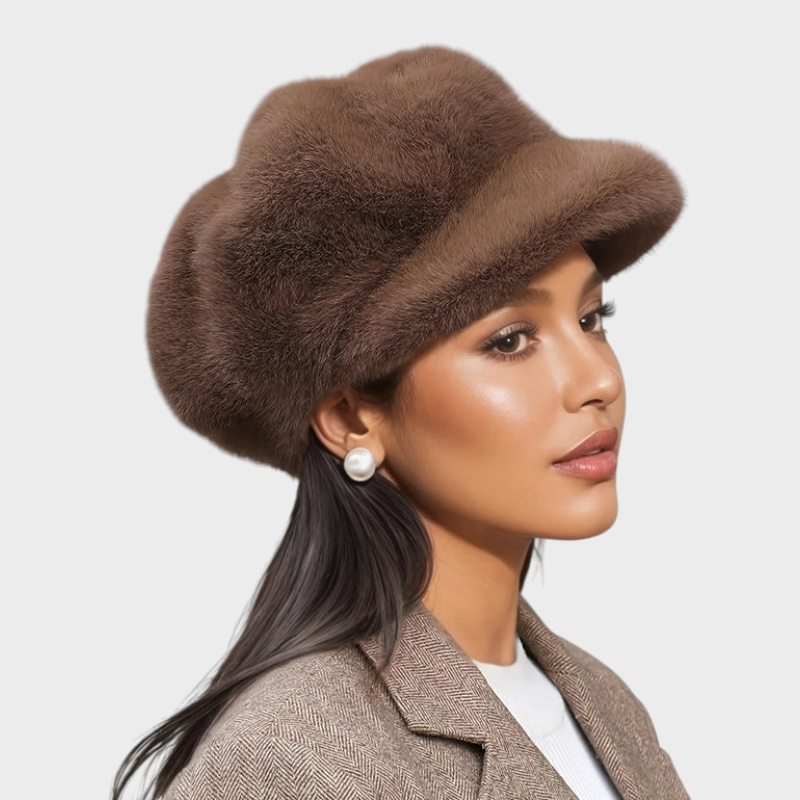 Hermine | Ροζαλία Γούνινο Καπέλο