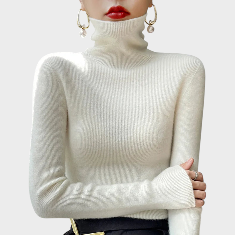 Auria | Μαλακό Ριχτό Μπλουζάκι με Υψηλό Λαιμό