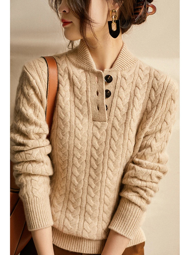Liza | Πουλόβερ από Κασμίρ με Κουμπιά