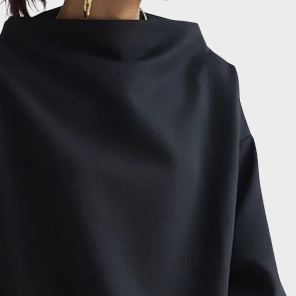 Elly | Πλεκτό Τοπ με Ψηλή Λαιμόκοψη και Απαλή Ύφη