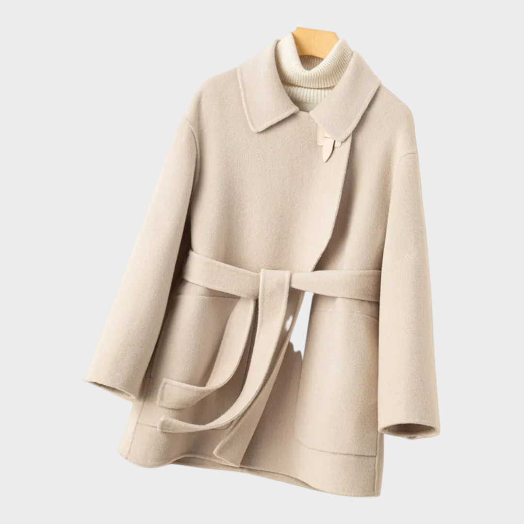 Arianne | Παλτό από Μαλλί με Ζώνη