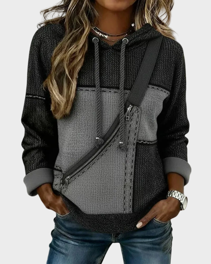 Sansa | Κομψό Hoodie με Χρωματικές Αντιθέσεις (Color Block)