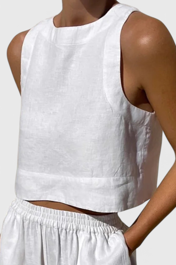 Avelina Μινιμαλιστικό Σετ από Ανάλαφρο Βαμβάκι και Λινό